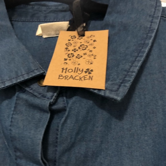 Cute Button Up Lightweight Jean Dress - Picture 3 of 4